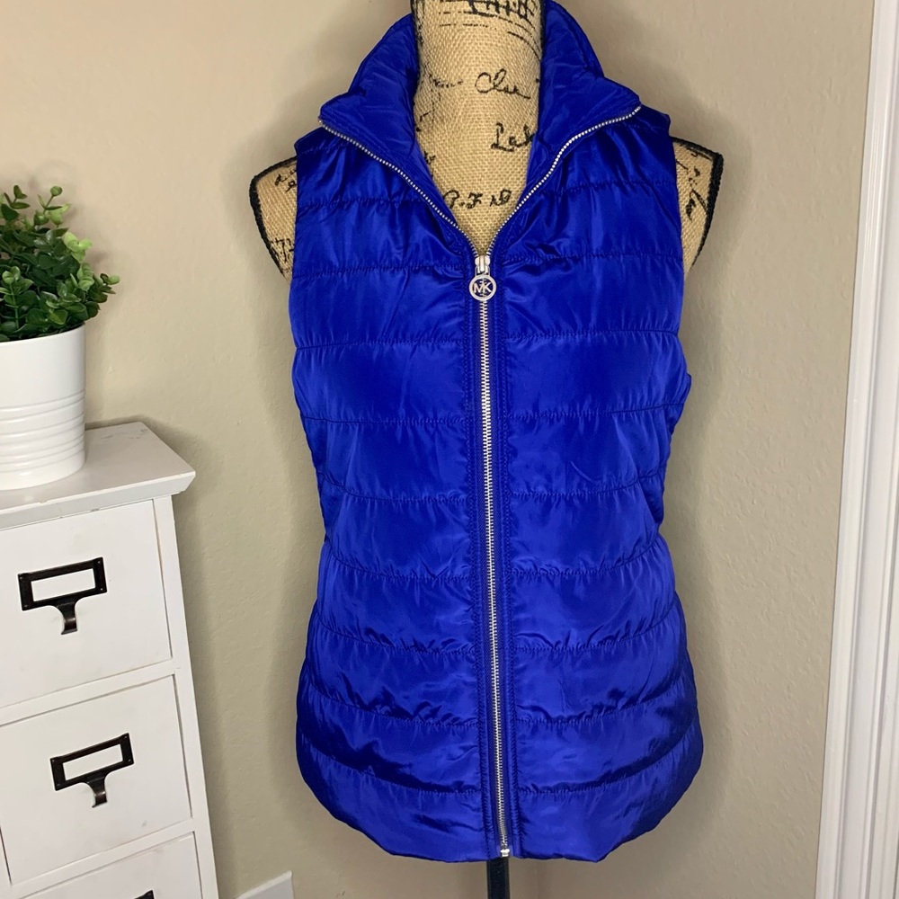 MICHAEL KORS Blue Azurite Quilted Vest NWOT